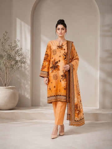 Sunset Bloom Premium 3 Piece Lawn Suit